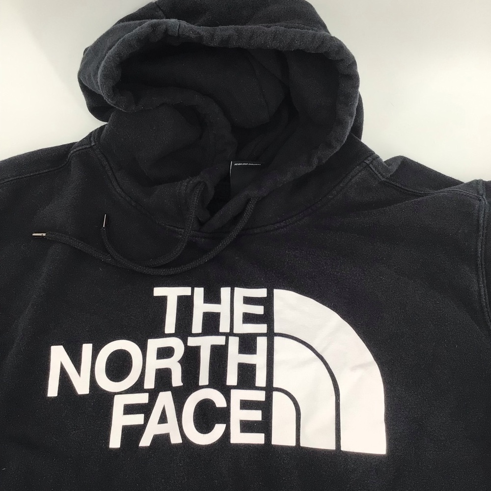 The North Face Men's Hoodie Half Dome Logo Pullover Sweatshirt Black Size XL - Picture 4 of 12